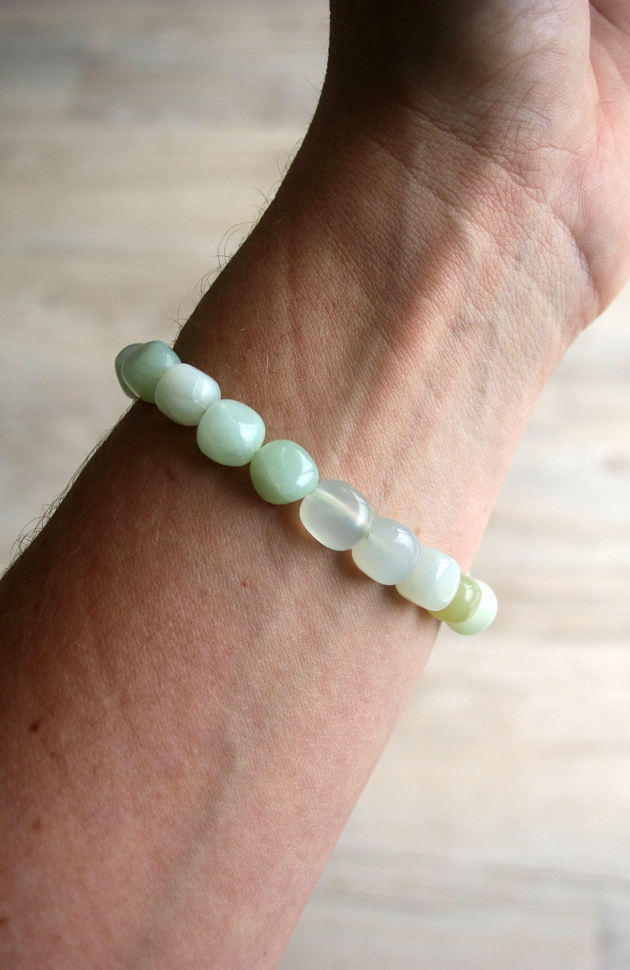 New Jade Nugget 8-10mm Bead Bracelet 469